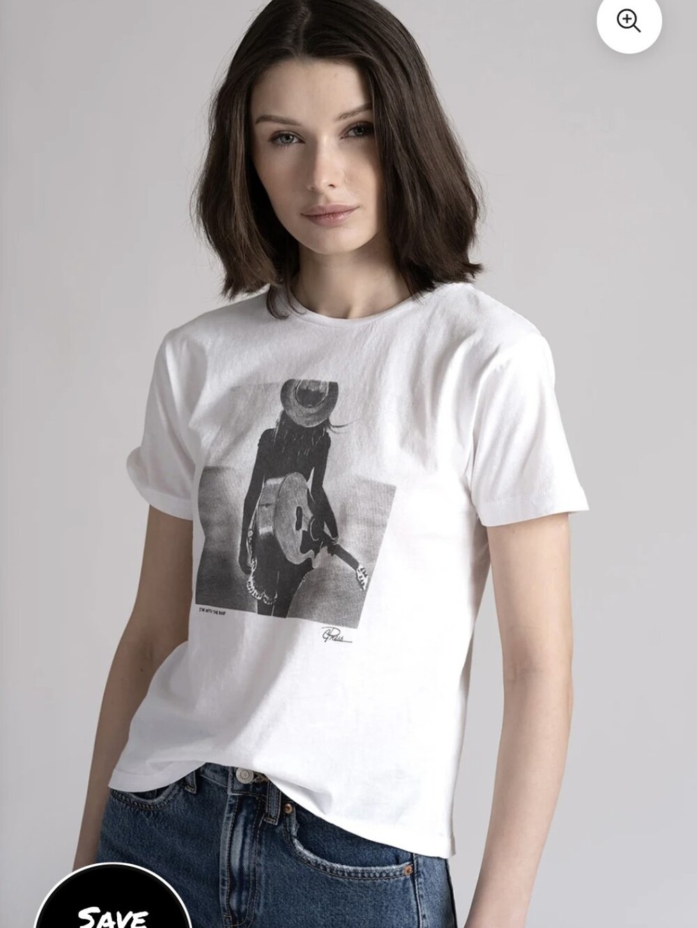 CPRESS STUDIO Relaxed "Im With The Band" Mushie Tee - Picture 3 of 7